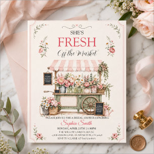 Invitation Frais Sorti du Marché Baby Shower
