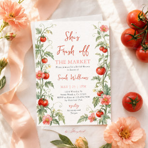 Invitation Frais Sorti du Marché Baby Shower de Mariage