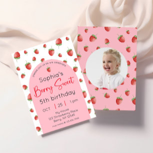 Invitation Fraise Berry Sweet Anniversaire Photo