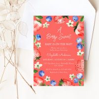 Fraise bleuet Berry Sweet Girl Baby shower