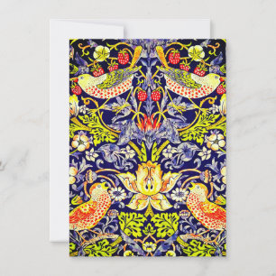 Invitation Fraise Thief Oiseaux William Morris
