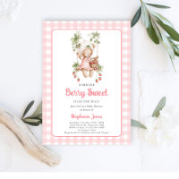 Fraises Berry Sweet Ours Baby shower fille