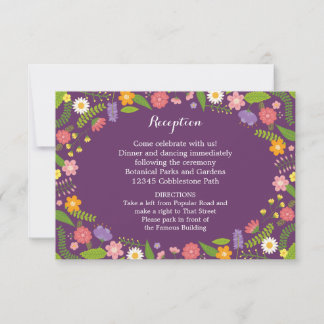 Invitation Frame Florale en fleurs Mariage rustique du jardin