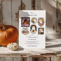 Framed Ghost & Cat Halloween 1er Anniversaire