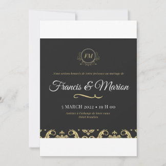 Invitation Francis et Marion