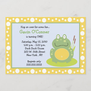 Invitation Freddy Grenouille Froggy Anniversaire 5x7 Invitati