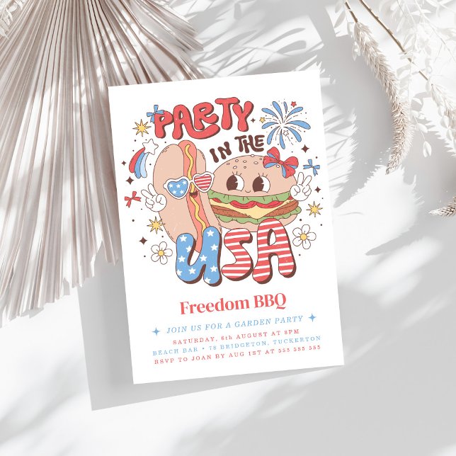 Invitation Freedom BBQ 4 juillet (Créateur téléchargé)