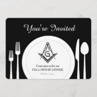 Invitation Freemason, Dîner Masonic Invitation per