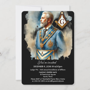 Invitation Freemason Masonry Carré et Compass Masonic