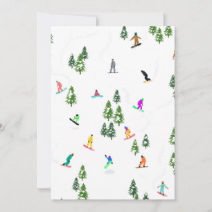 Invitation Freeride Snowboarder Illustration de snowboard