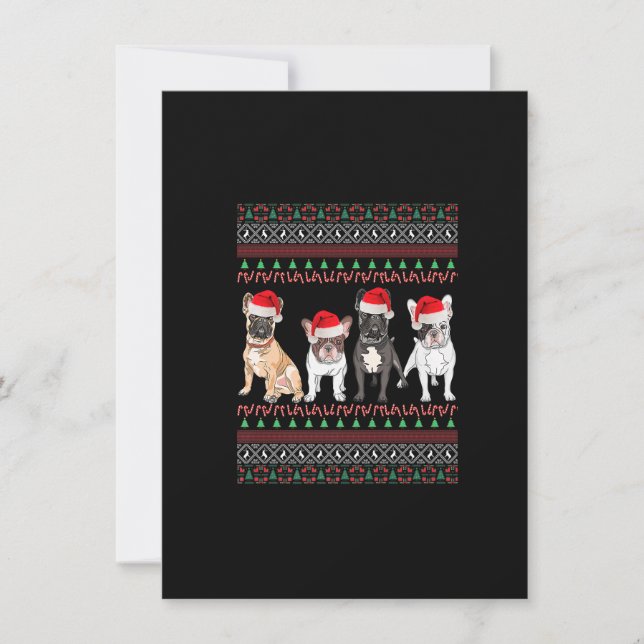 Invitation French Buldog Christmas Ugly Frenchie Mom Xmas Pr (Devant)
