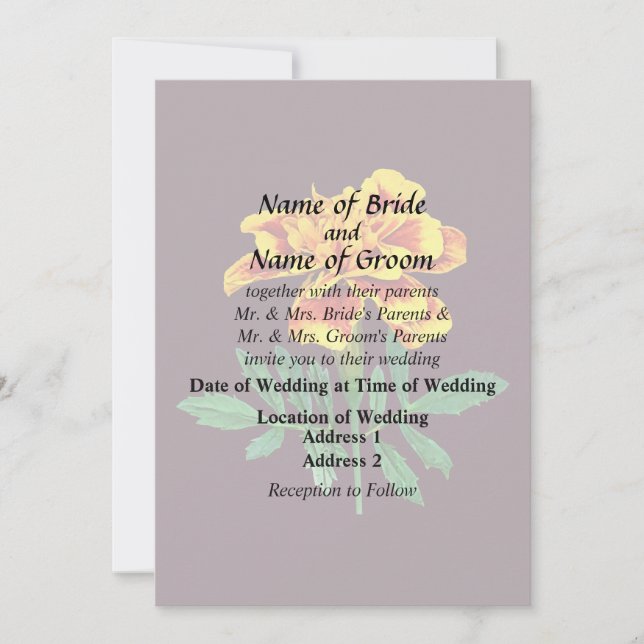 Invitation French Marigold (Devant)