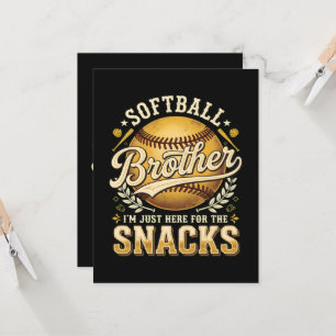 Invitation Frère de softball drôle Snacks Sports