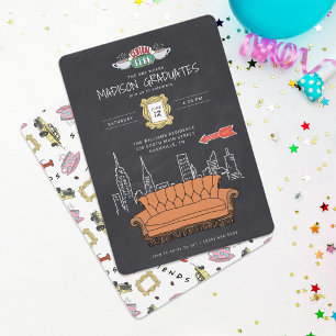 Invitation FRIENDS™ Central Perk Tableau Noir Fête de Remise