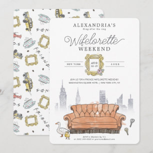 Invitation FRIENDS™   Fling After the Ring Enterrement de Vie