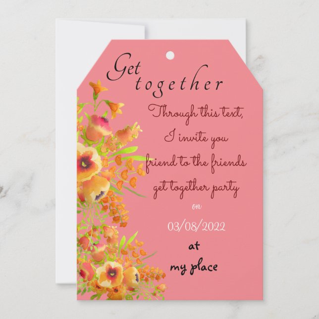 Invitation Friends get together (Devant)