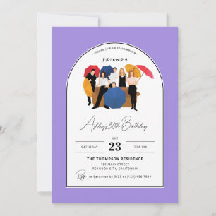Invitation Friends TV Show Theme Personnalisable Anniversaire