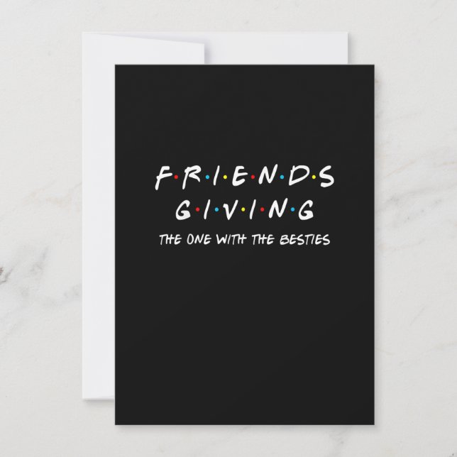 Invitation Friendsgiving Celui Avec Les Meilleures Copines,Th (Devant)