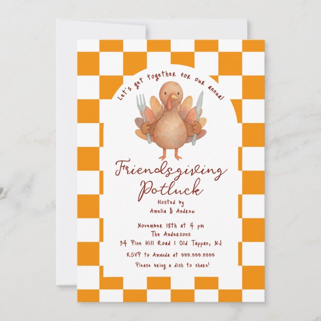 Invitation Friendsgiving Potluck (Devant)