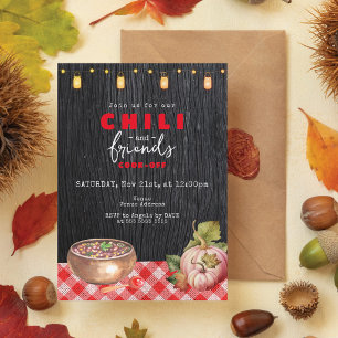 Invitation Friendsgiving Potluck Concours de Chili pour Thank