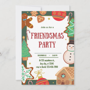 Invitation Friendsmas Party Digital Invitation, chritsmas