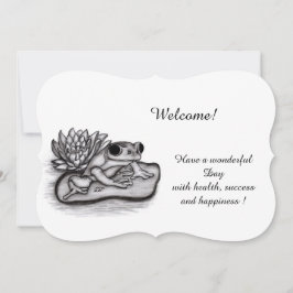 Invitation Froggy avec Lotus Flower, Ajouter votre texte