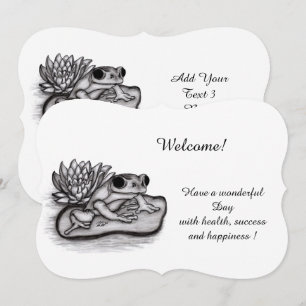 Invitation Froggy avec Lotus Flower, Ajouter votre texte