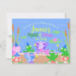 Invitation Frogs & Fées Tea Party Anniversaire