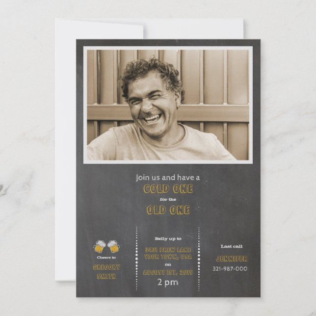 Invitation Froid un pour le vieil (Devant)