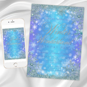 Invitation Froid Winter Wonderland fête d'anniversaire