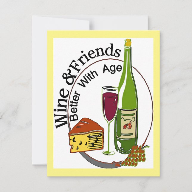 Invitation Fromage et amis du vin âgés de moins de 10 ans (Devant)