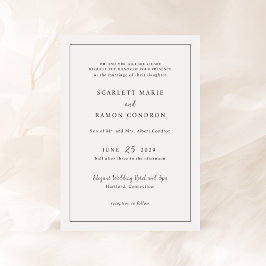 Invitation Frontale Scarlett Mariage élégant
