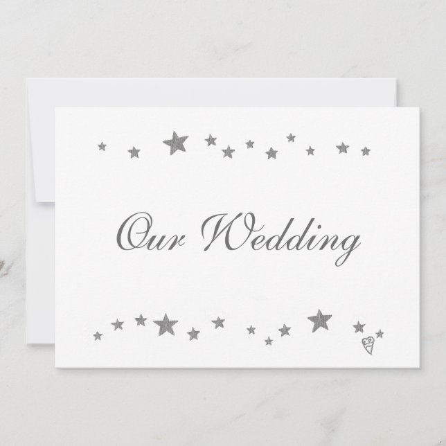 Invitation Frontière animée des étoiles d'argent, notre Maria (Devant)