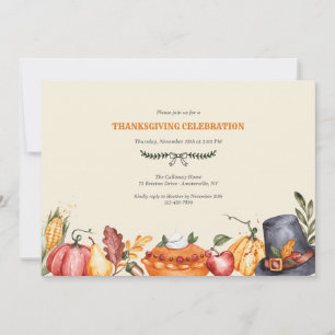 Invitation Frontière de Thanksgiving
