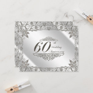 Invitation Fruit 60ème Mariage de diamant Anniversaire Invita