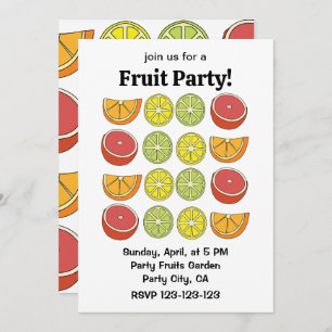 Invitation Fruit aux agrumes