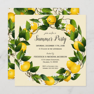 Invitation Fruit Citrus citron