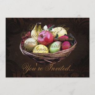 Invitation Fruit de l'esprit, panier Brown peint