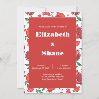 Invitation Fruit Rouge Rustique Destination Mariage Invitatio