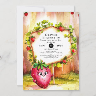Invitation Fruit Whimsical Boho Fruit Anniversaire