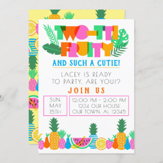 Invitation Fruité TWO-TTI & Telle Cutie!