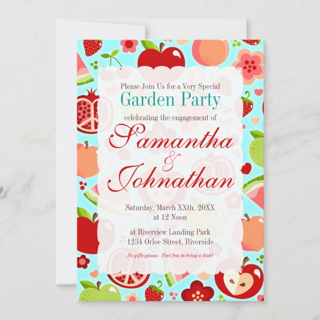 Invitation Fruits Cutie (Devant)