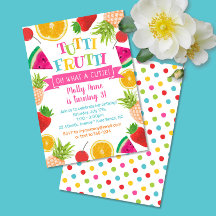 Fruits d'aquarelle Cute Tutti Fruits d'anniversair