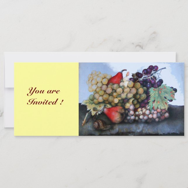 INVITATION FRUITS DE SAISON 1 - RAISONS ET PEARS (Devant)