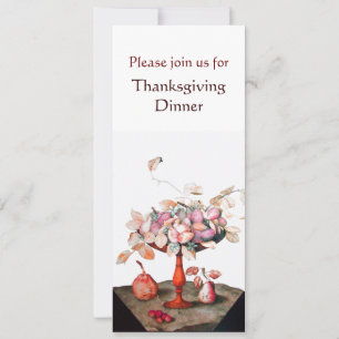 Invitation FRUITS DE SAISON 5 Dîner Thanksgiving Blanc
