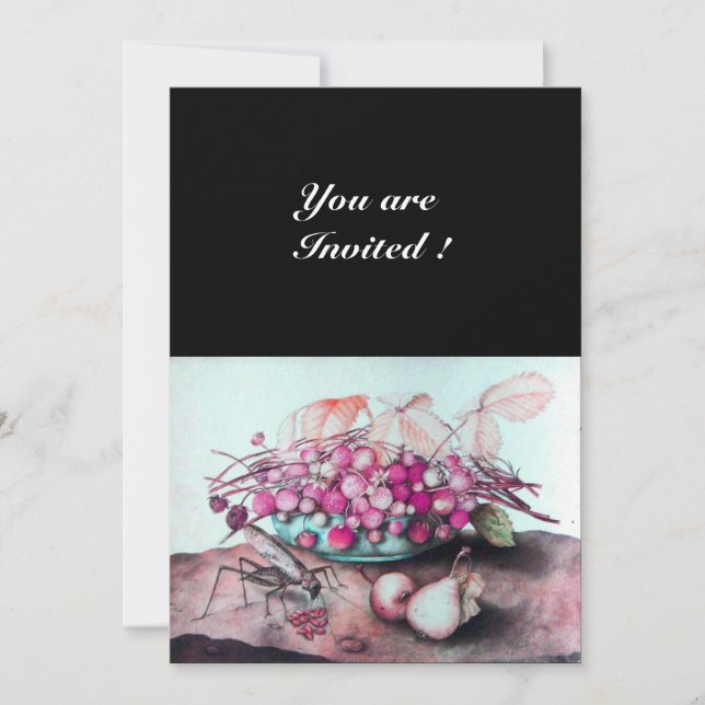 INVITATION FRUITS DE SAISON / FRAISES ET PEURS (Devant)