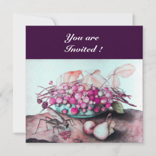 INVITATION FRUITS DE SAISON / FRAISES ET POIRES