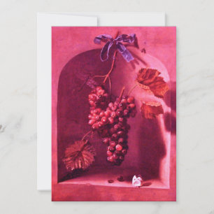 Invitation FRUITS DE SAISON - PROSPÉRITÉ, rose rouge marron