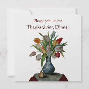 Invitation FRUITS DE SAISON /TULIPES Dîner de Thanksgiving gl