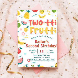 Invitation Frutti à deux tti | Fruit Party Anniversaire Invit